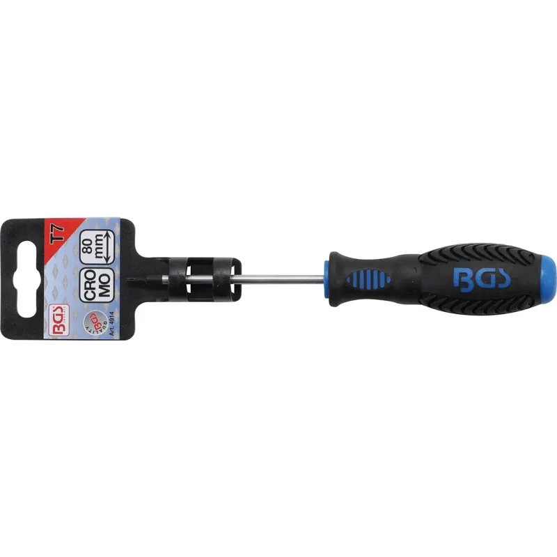 Skrūvgriezis Torx - T7 izmērs - 80 mm asmeņa garums