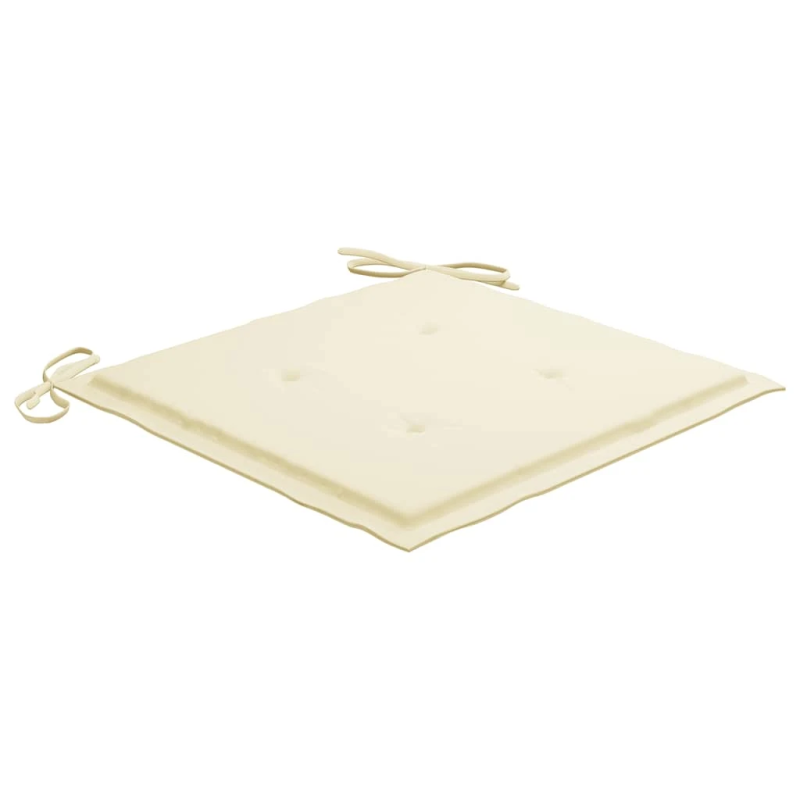 vidaXL saliekami dārza krēsli ar matračiem, 4 gab., masīvs tīkkoks