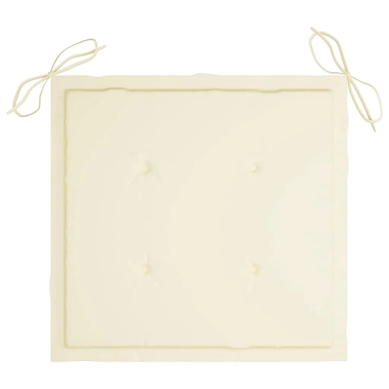 vidaXL saliekami dārza krēsli ar matračiem, 6 gab., masīvs tīkkoks