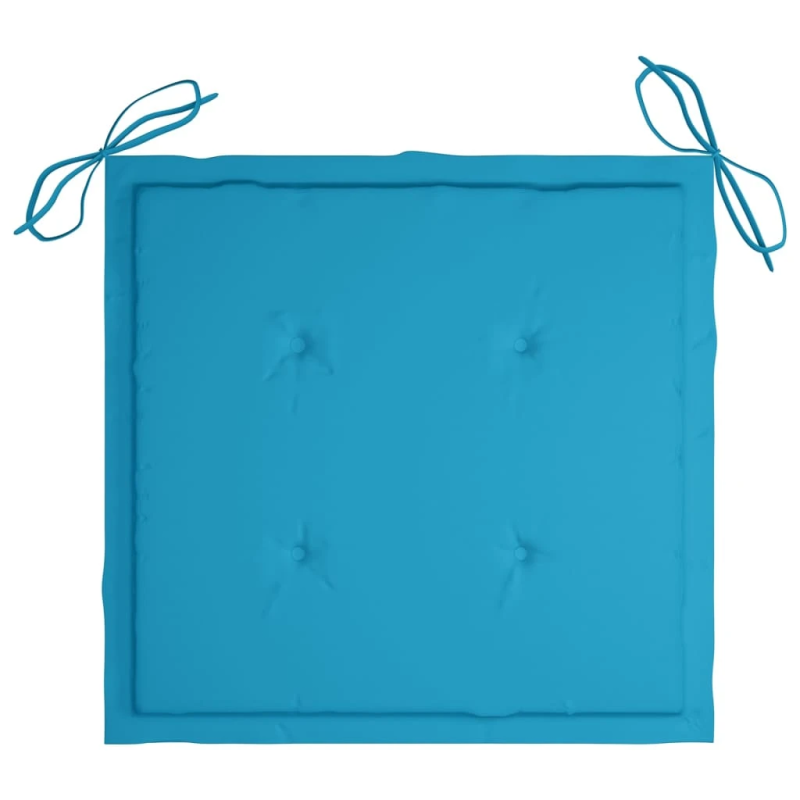 vidaXL saliekami dārza krēsli ar matračiem, 6 gab., masīvs tīkkoks