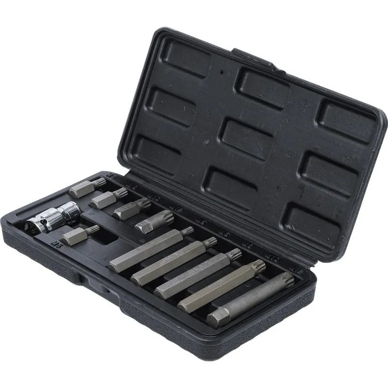 Bit Set - 10 mm ,3-8, Drive - Spline ,for XZN, - 11 pcs.