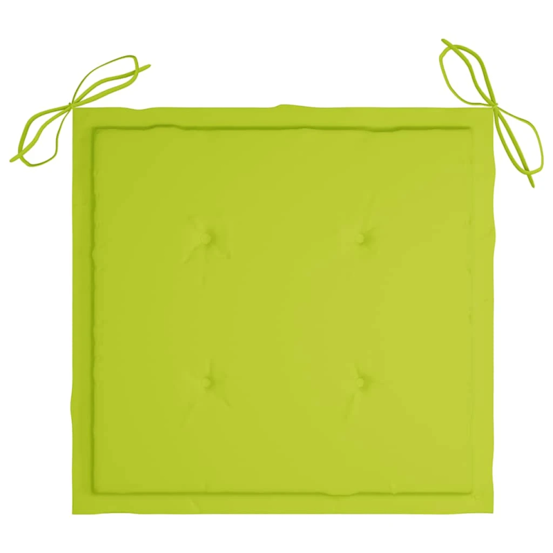 vidaXL saliekami dārza krēsli ar matračiem, 6 gab., masīvs tīkkoks