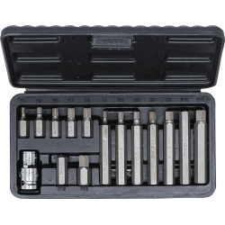 Skrūvgriežu uzgaļu komplekts - 3-8" Stiprinājums - 15 gab.