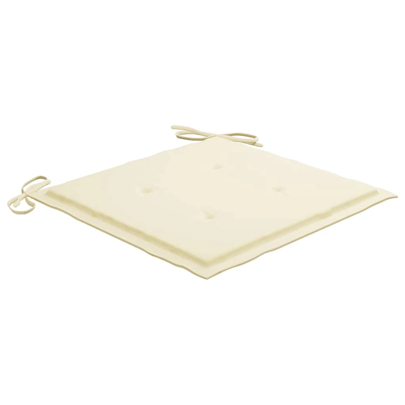 vidaXL saliekami dārza krēsli ar matračiem, 8 gab., masīvs tīkkoks