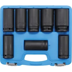 Dziļo triecienmuciņu komplekts - 3-4 savienojums - 22 - 38 mm - 8 gab.