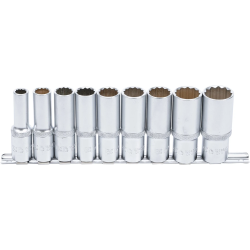 Dziļo muciņu komplekts 12-kanšu - 1-2" savienojums - 10 - 24 mm - 9 gab.