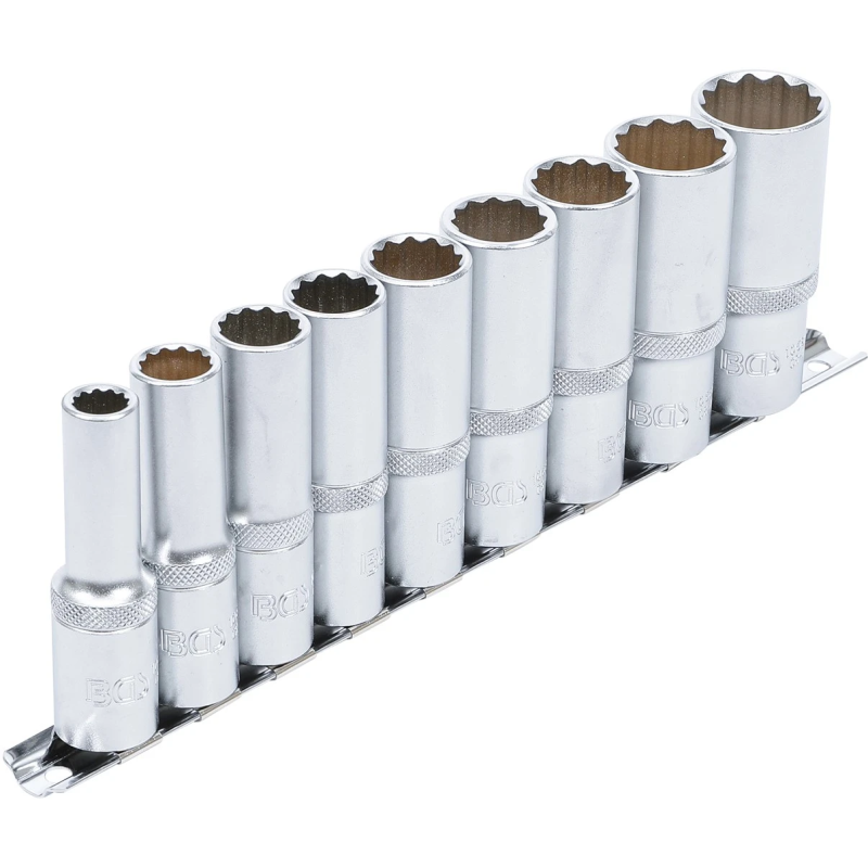 Dziļo muciņu komplekts 12-kanšu - 1-2" savienojums - 10 - 24 mm - 9 gab.