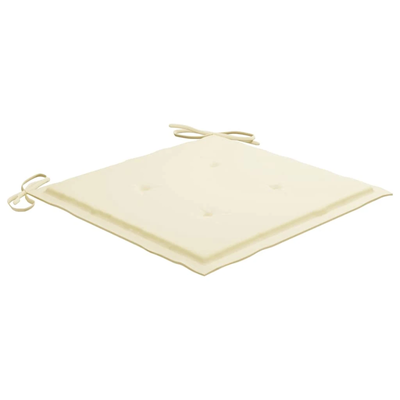 vidaXL saliekami dārza krēsli ar matračiem, 6 gab., masīvs tīkkoks