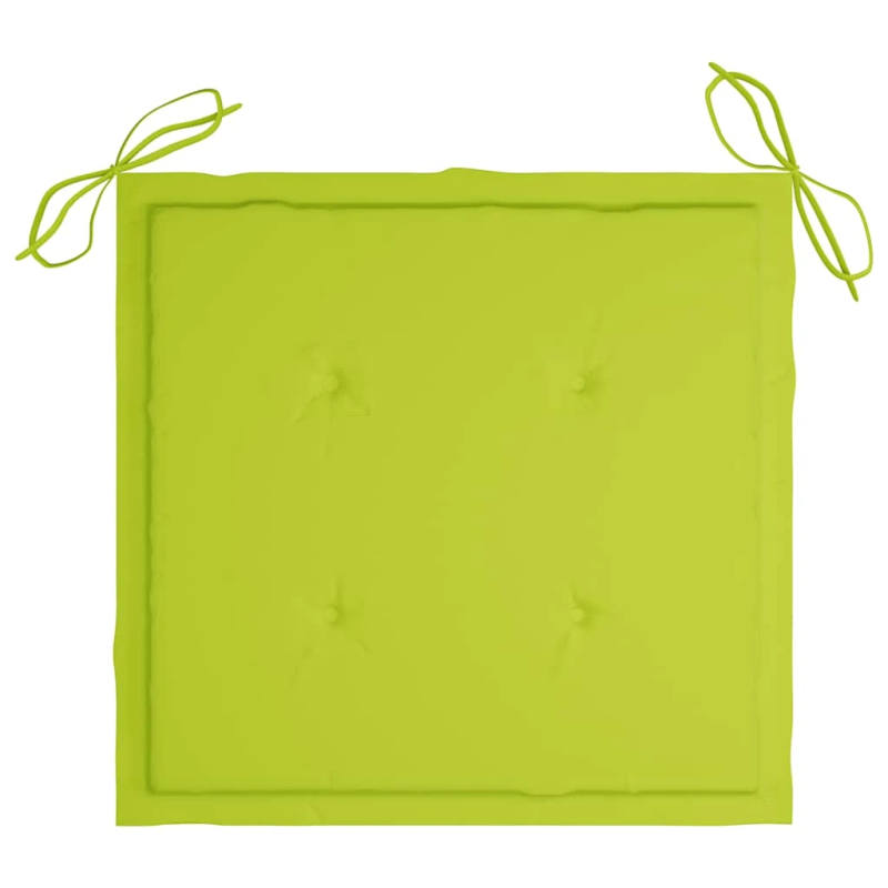 vidaXL saliekami dārza krēsli ar matračiem, 6 gab., masīvs tīkkoks