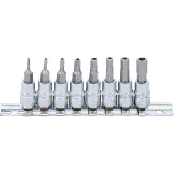 Bit Socket Set - 6.3 mm ,1-4, Drive - Internal Hexagon Tamperproof 2 - 7 mm - 8 pcs.