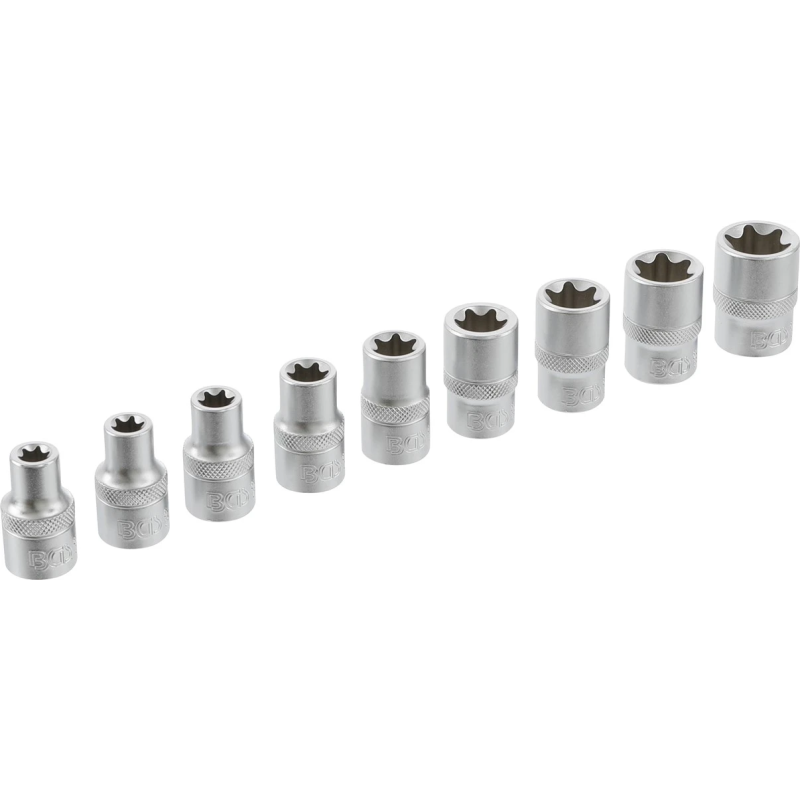 Muciņu komplekts - 1-2" savienojums - E10 - E24 - 9 gab.