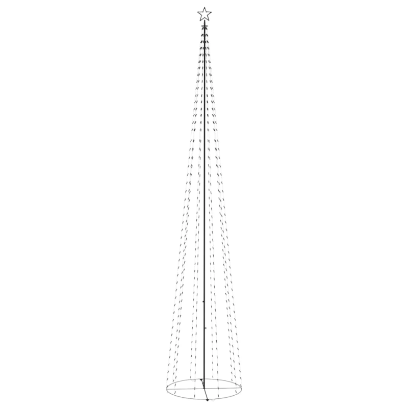 vidaXL Ziemassvētku koks, 752 zilas LED lampiņas, 160x500 cm