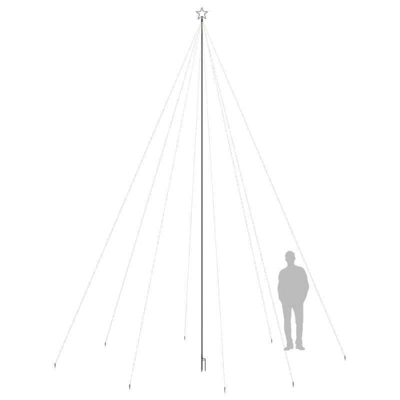 vidaXL LED Ziemassvētku eglīte iekštelpām āra 1300 LED Krāsains 8 m