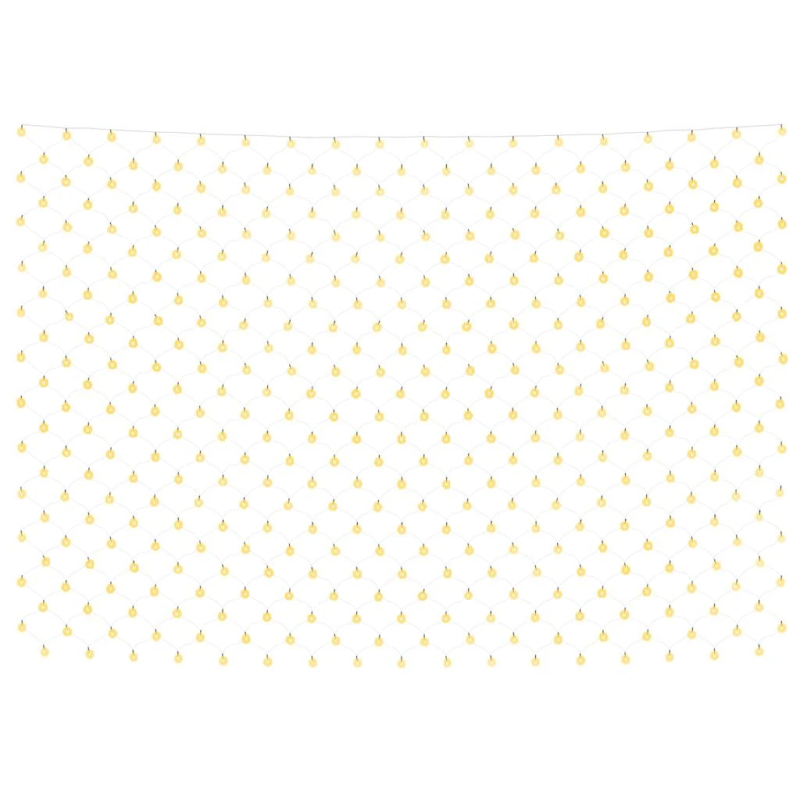 vidaXL Ziemassvētku lampiņu tīkls, 3x2 m, 204 silti baltas LED