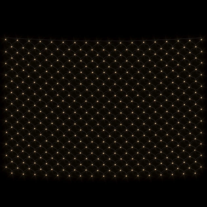 vidaXL Ziemassvētku lampiņu tīkls, 3x2 m, 204 silti baltas LED