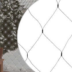 vidaXL Ziemassvētku lampiņu tīkls, 3x2 m, 204 vēsi baltas LED
