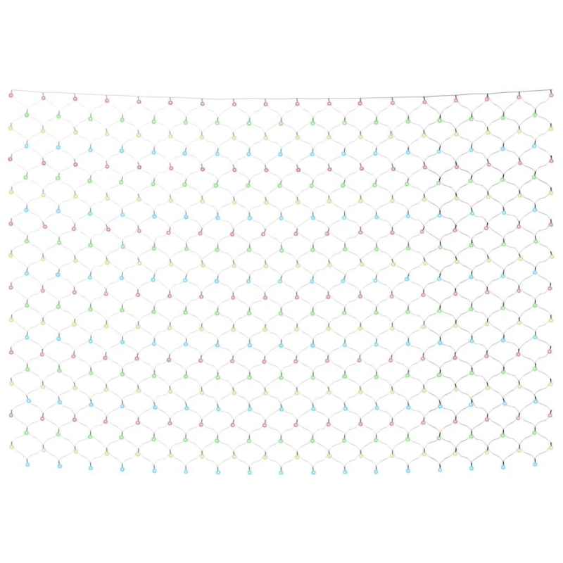 vidaXL Ziemassvētku lampiņu tīkls, 3x2 m, 204 krāsainas LED