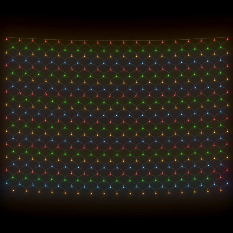 vidaXL Ziemassvētku lampiņu tīkls, 3x2 m, 204 krāsainas LED