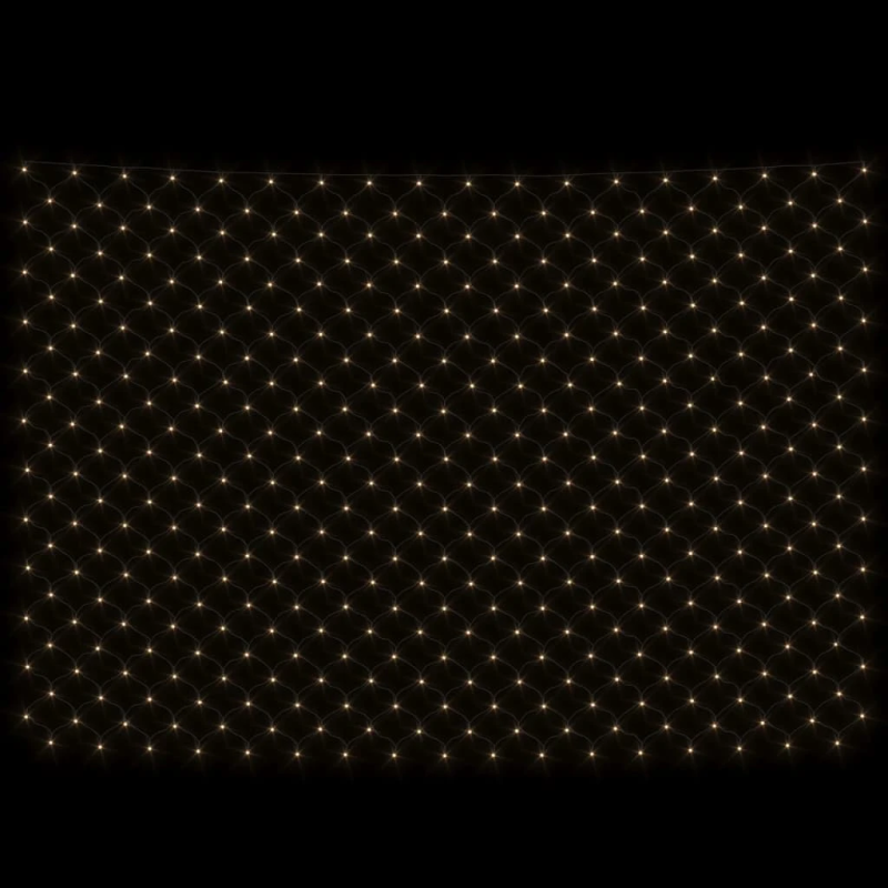 vidaXL Ziemassvētku lampiņu tīkls, 3x3 m, 306 silti baltas LED