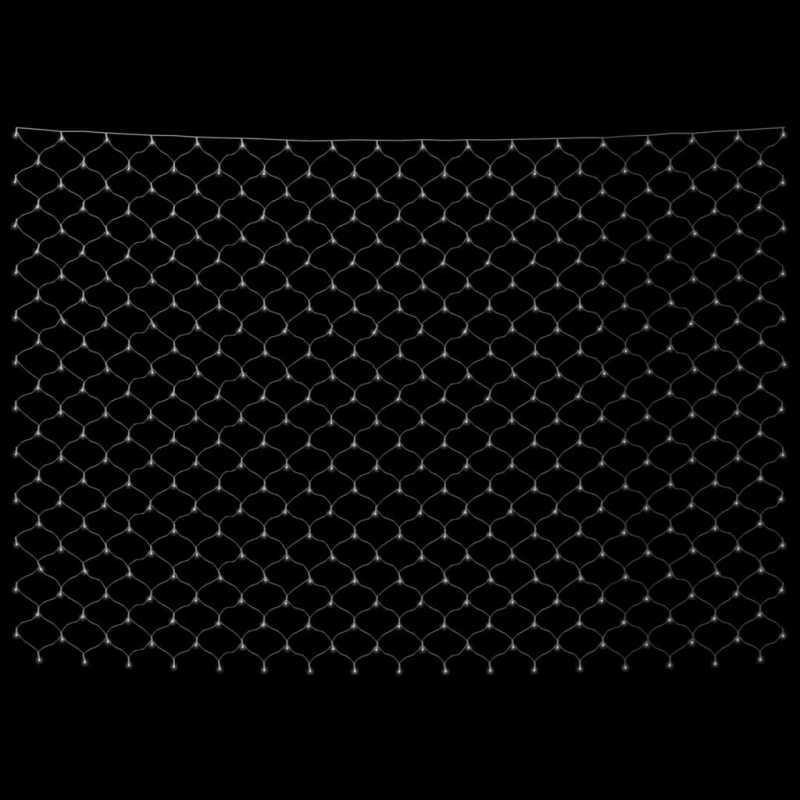 vidaXL Ziemassvētku lampiņu tīkls, 3x3 m, 306 vēsi baltas LED