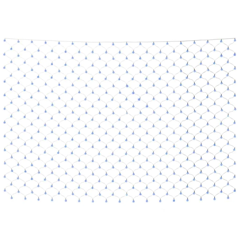 vidaXL Ziemassvētku lampiņu tīkls, 3x3 m, 306 gaiši zilas LED