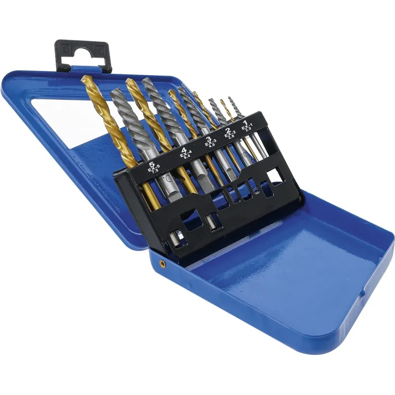 6780 Skrūvju izgriezēju un kreiso urbju komplekts HSS BGS