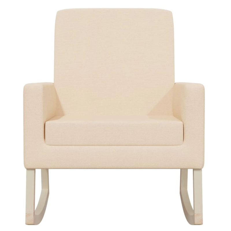 vidaXL šūpuļkrēsls, krēmkrāsas audums