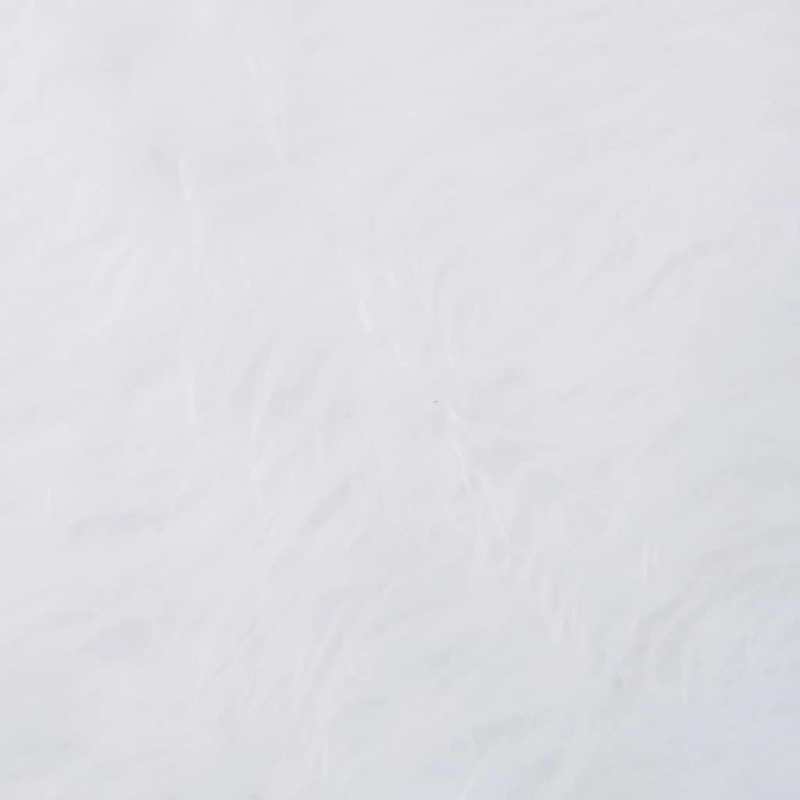 vidaXL Ziemassvētku eglītes svārki, balti, 150 cm, mākslīgā kažokāda