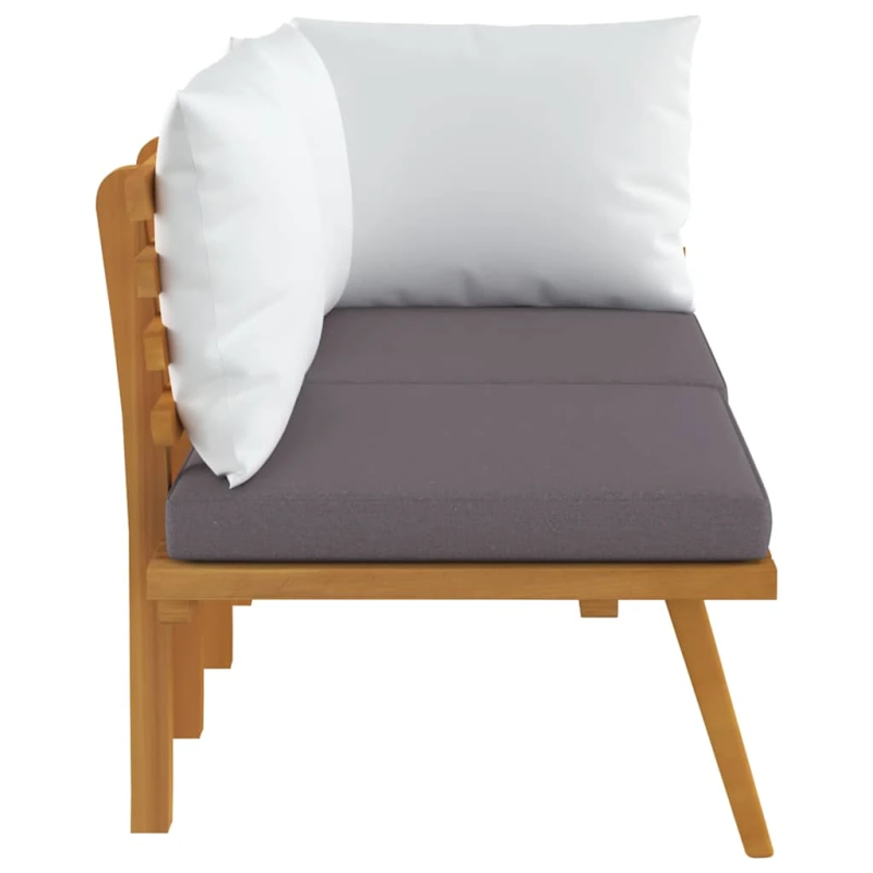 vidaXL 2-daļīgs dārza atpūtas mēbeļu komplekts ar matračiem, akācija