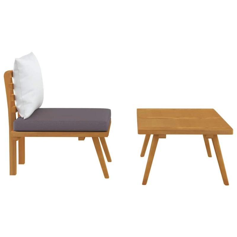 vidaXL 2-daļīgs dārza atpūtas mēbeļu komplekts, akācijas masīvkoks