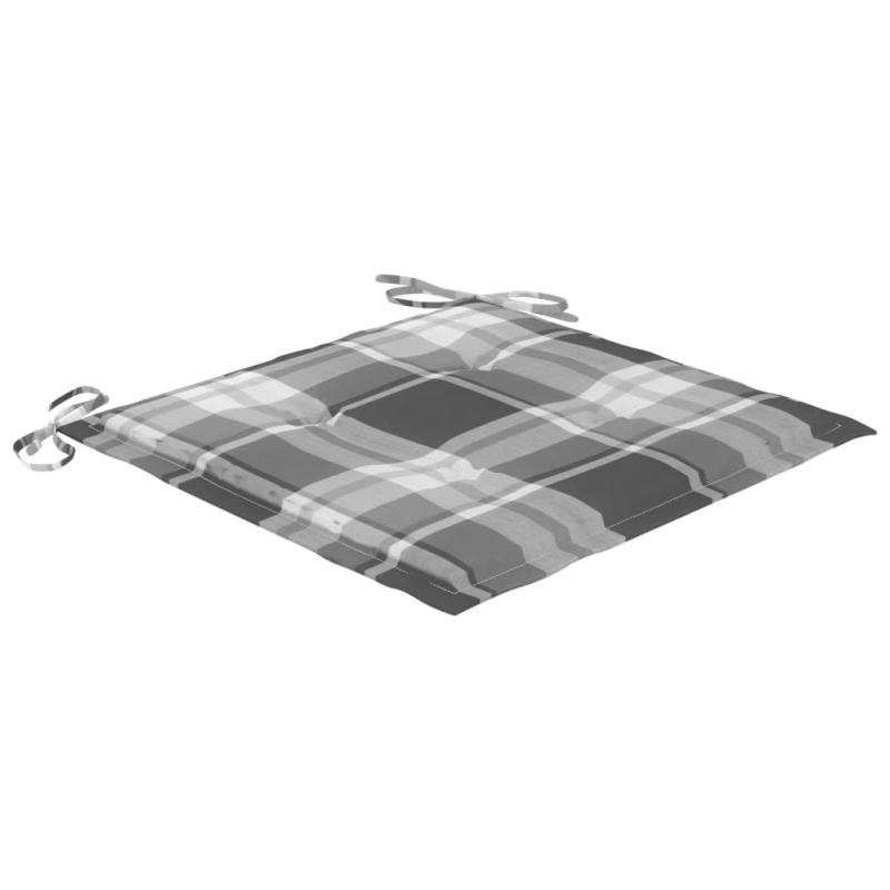 vidaXL dārza krēsli ar matračiem, 4 gab., masīvs tīkkoks