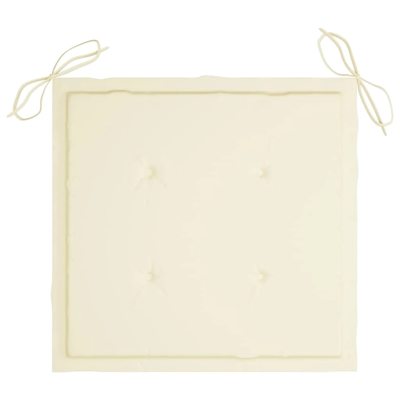 vidaXL dārza krēsli ar matračiem, 6 gab., masīvs tīkkoks