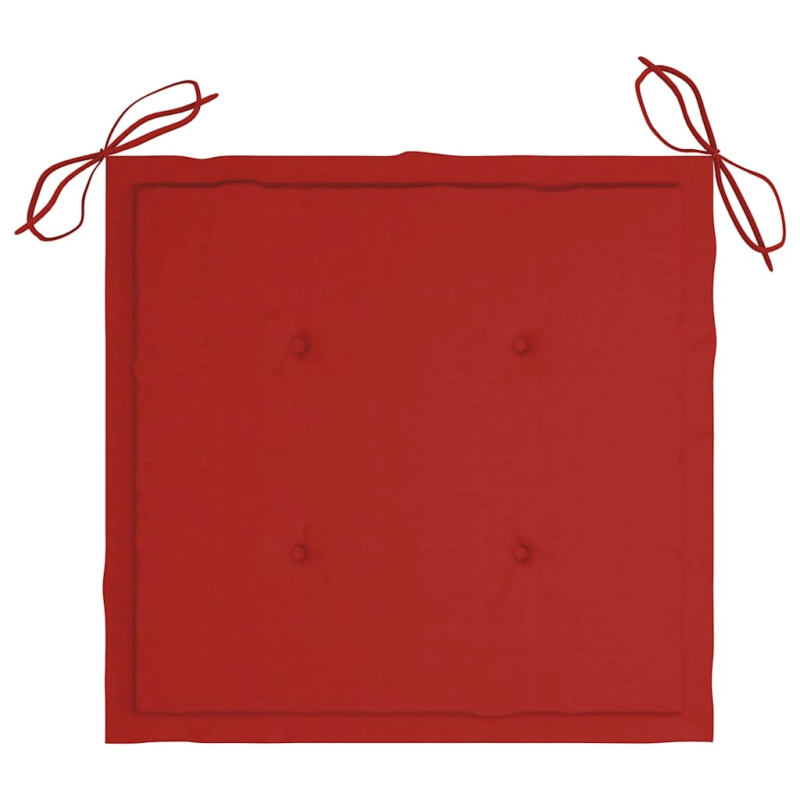 vidaXL dārza krēsli ar matračiem, 8 gab., masīvs tīkkoks