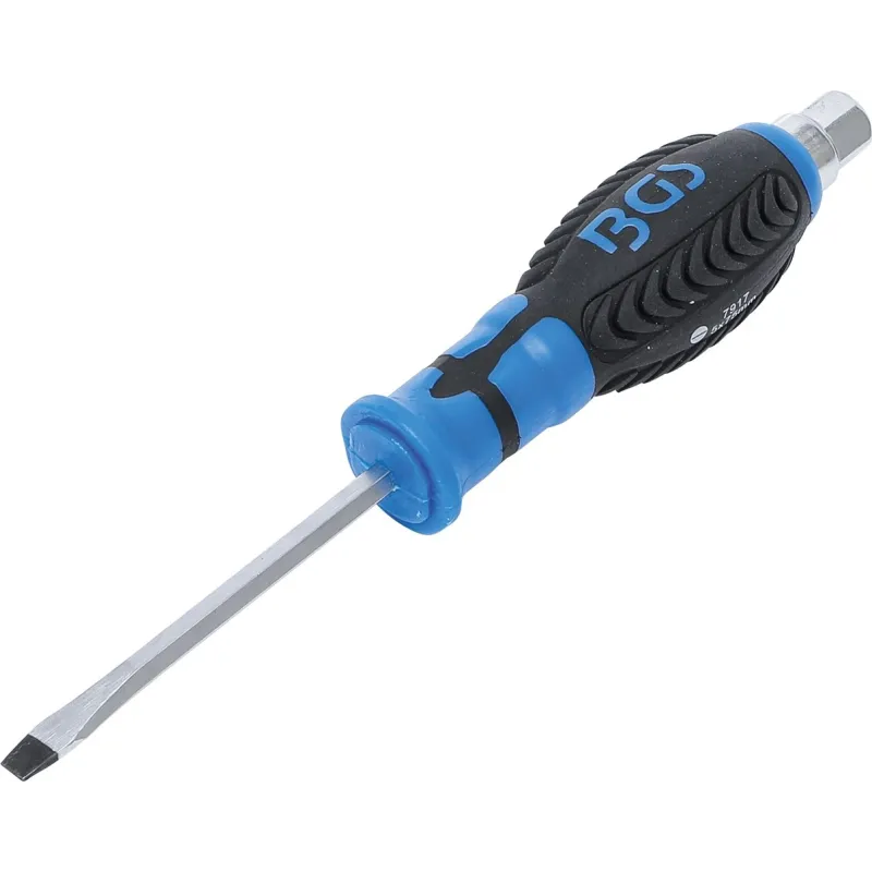 Screwdriver - with external Hexagon - Slot SL 5 mm - Blade Length 75 mm