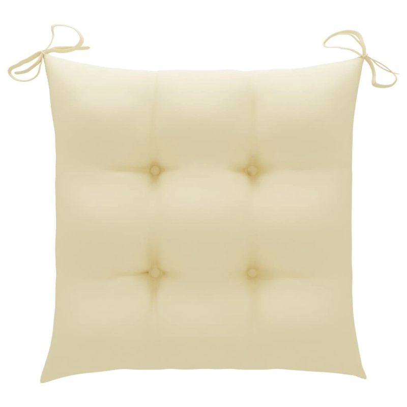 vidaXL dārza krēsli ar matračiem, 8 gab., masīvs tīkkoks