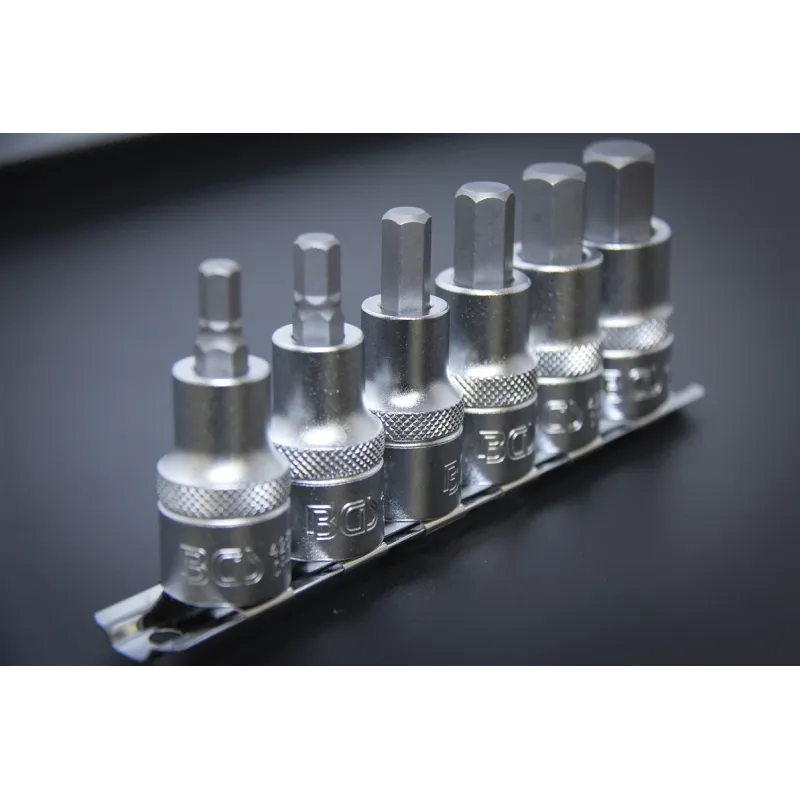 Bit Socket Set - 12.5 mm ,1-2, Drive - internal Hexagon 6 - 14 mm - 6 pcs.