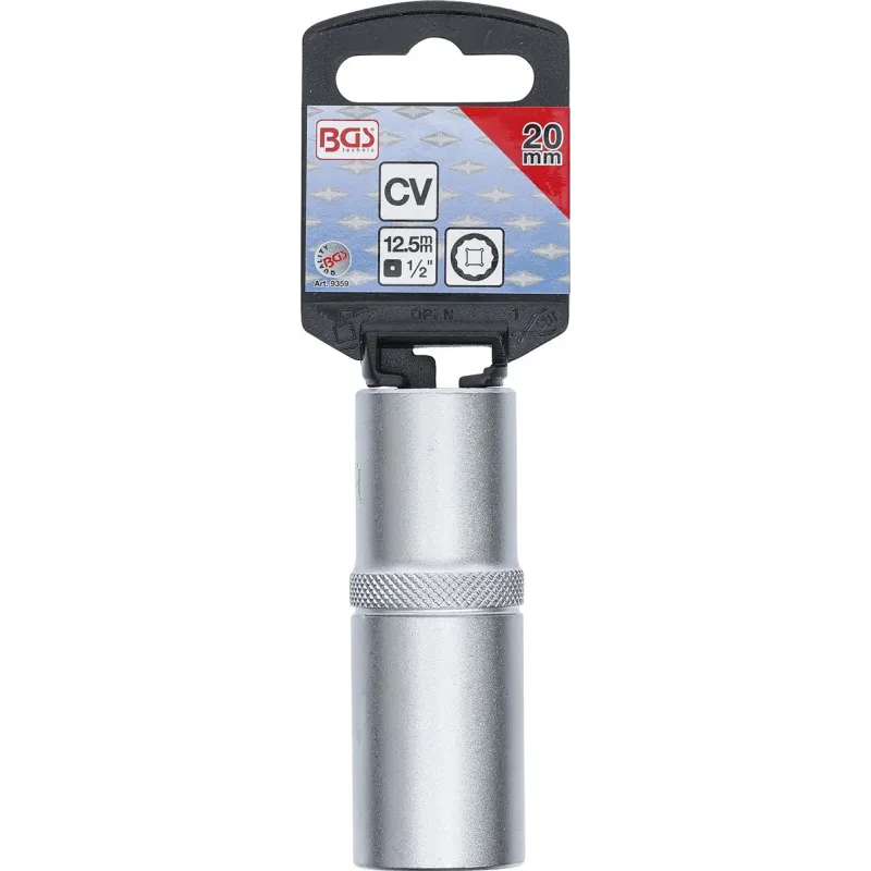 Muciņa 12-kanšu dziļā - 20 mm izmērs - 1-2 savienojums