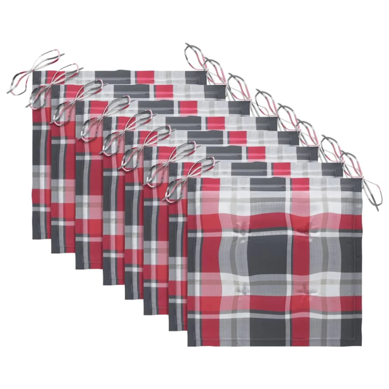 vidaXL dārza krēsli ar matračiem, 8 gab., masīvs tīkkoks