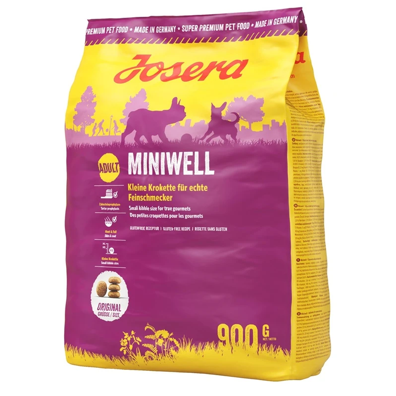 Sausā barība mazām šķirnes suņiem JOSERA Miniwell, 900 g
