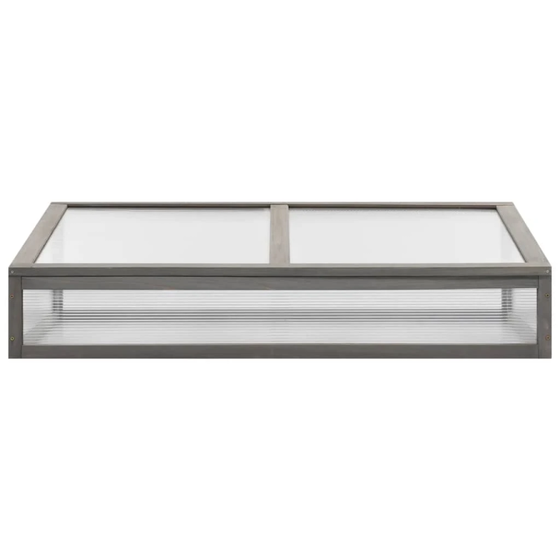 vidaXL augstā puķu kaste ar siltumnīcu, 110x54x120 cm, egles koks