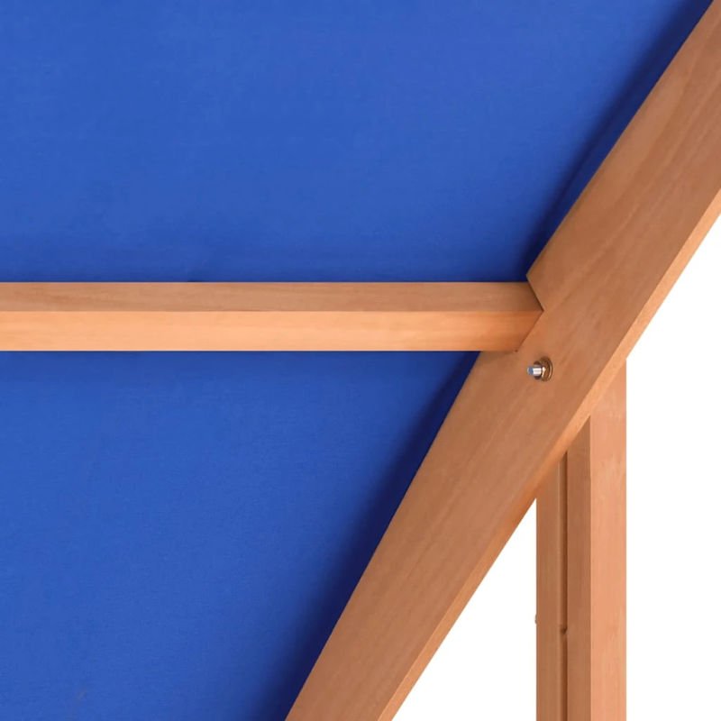 vidaXL smilšu kaste ar jumtu, egles koks, 112x112x112 cm