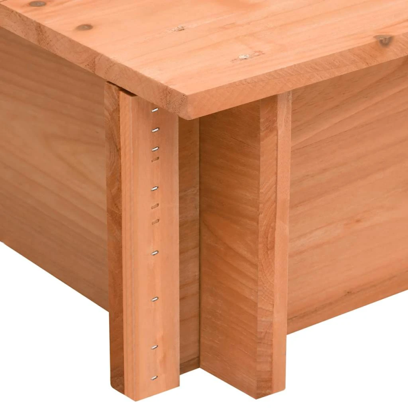 vidaXL smilšu kaste ar jumtu, egles koks, 112x112x112 cm