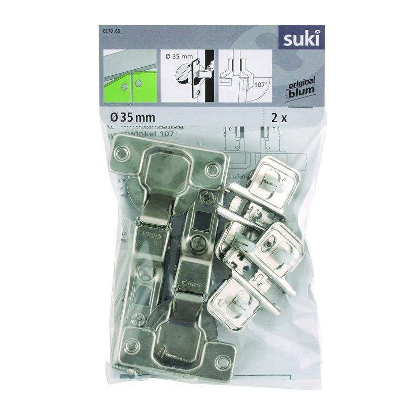 Pusienģes Clip Soft Close D35 107 2 gab