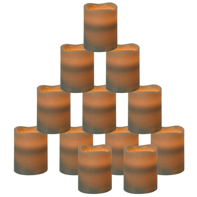 vidaXL LED sveces ar tālvadības pulti, 24 gab., silti baltas