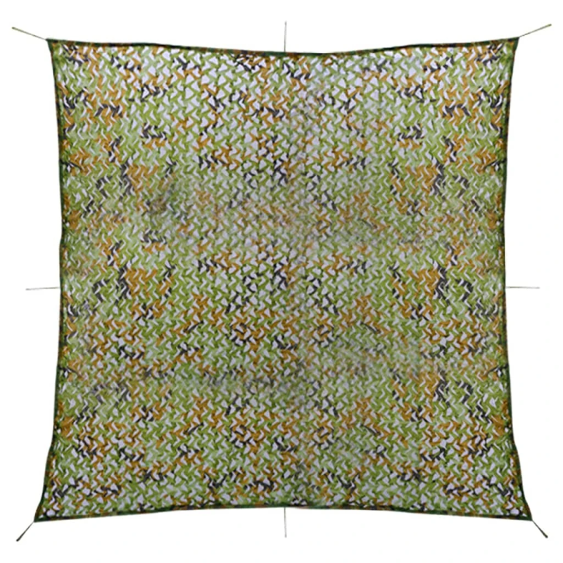 vidaXL kamuflāžas tīkls ar uzglabāšanas somu, 5x5 m, zaļš