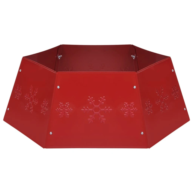 vidaXL Ziemassvētku egles pamatnes pārsegs, sarkans, DIA68x25 cm