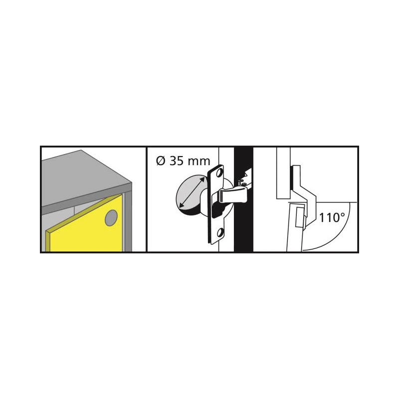 Eņģes Vidi Clip Soft Close D35 110 2 gab