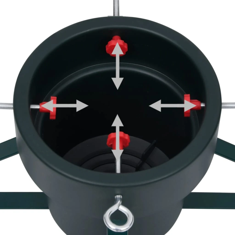 vidaXL Ziemassvētku egles statīvs, melns, 46x46x19 cm