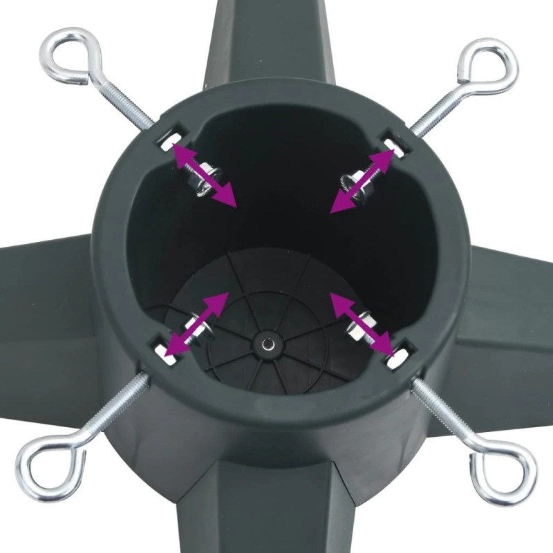 vidaXL Ziemassvētku egles statīvs, zaļš, 55,5x55,5x15 cm