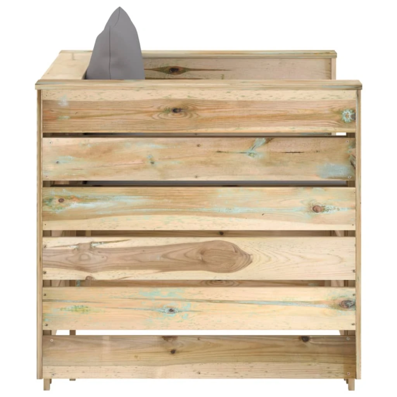 vidaXL 2-daļīgs dārza atpūtas mēbeļu komplekts ar matračiem, koks